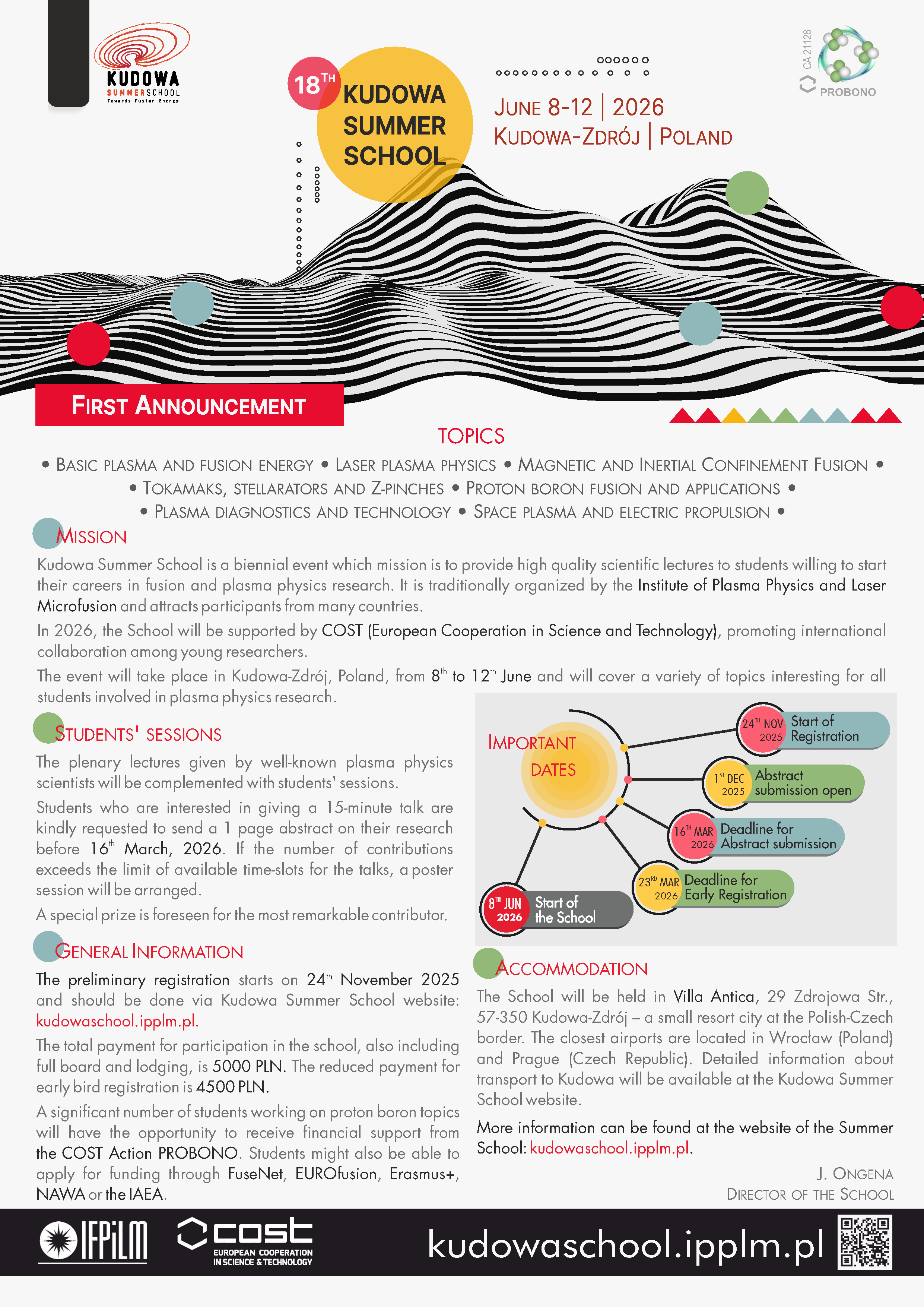 Kudowa SummerShool2026 1st Announcement